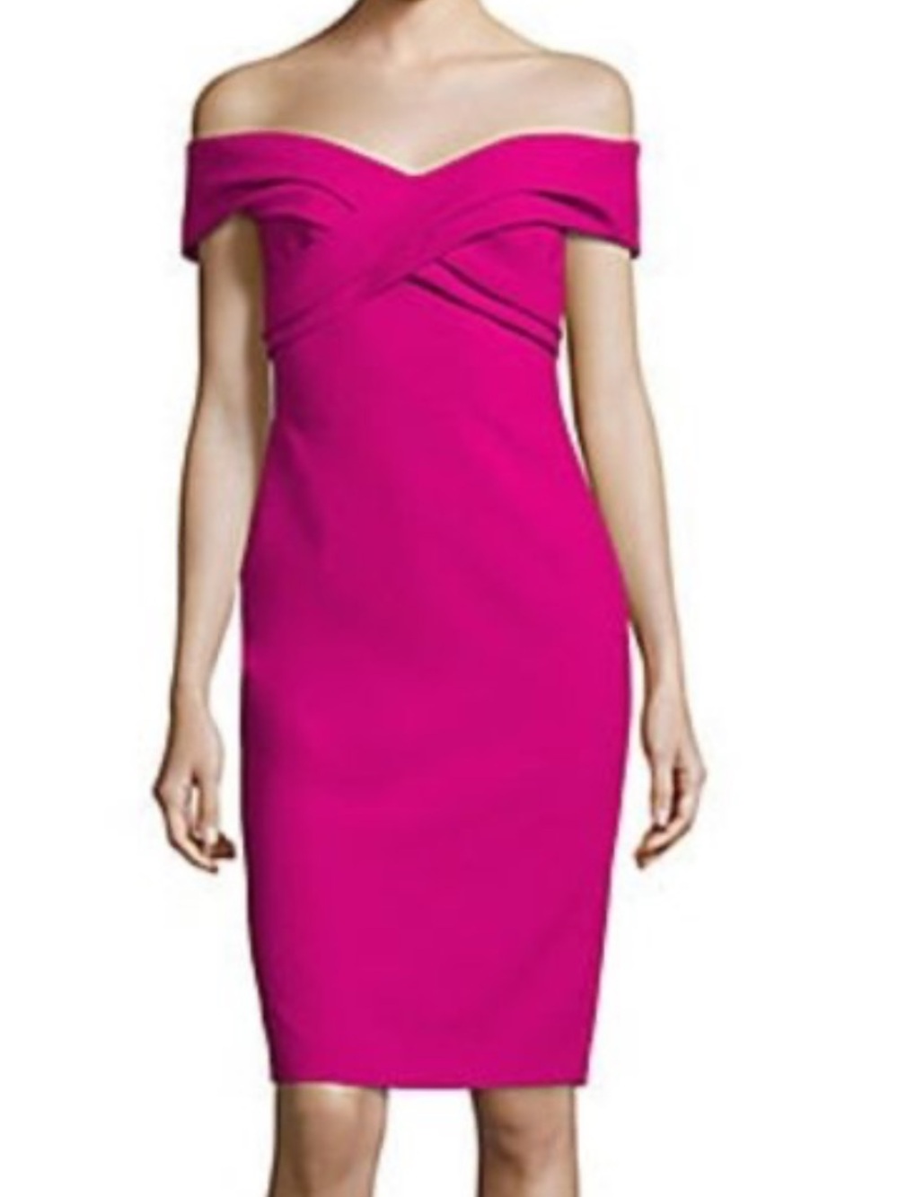 theia magenta dress off shoulder fuschia cocktail dress size 8